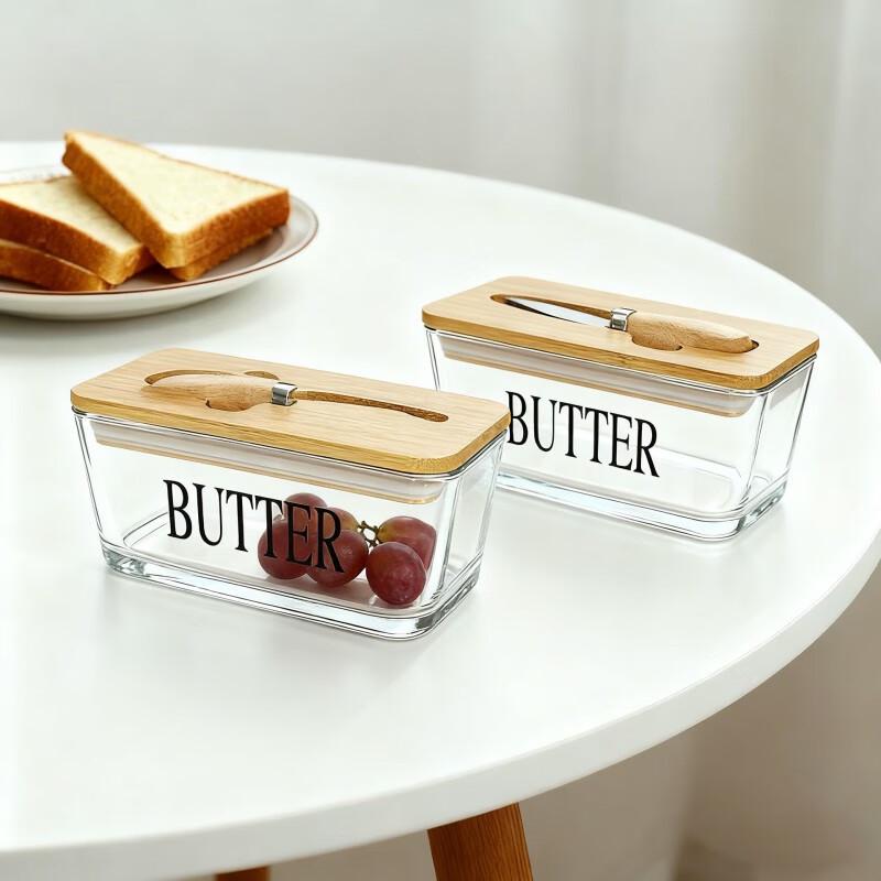 Glass Butter Dish with Lid
