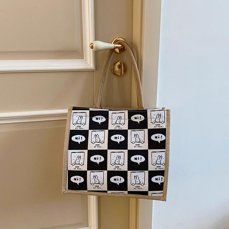 

Trendy Fashionable Large Capacity Tote Bag For Commuting Stylish School Use Black