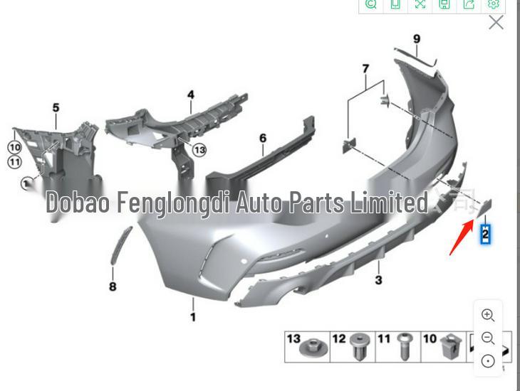 BMW F52 1 Series Rear Bumper Tow Hook Cover Accessory 51118081802