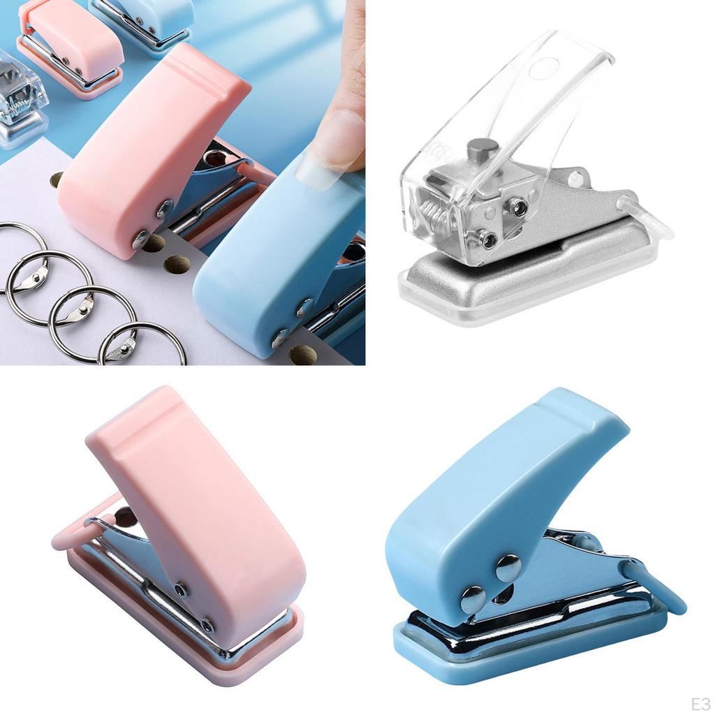 Hole Paper Punch for Cardboard Scrapbook with Closure Buckle Removable Waste Compartment Circle