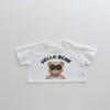 2023 Summer Cartoon Bear Cotton T-Shirt for Kids – Trendy Short Sleeve Top for Boys and Girls