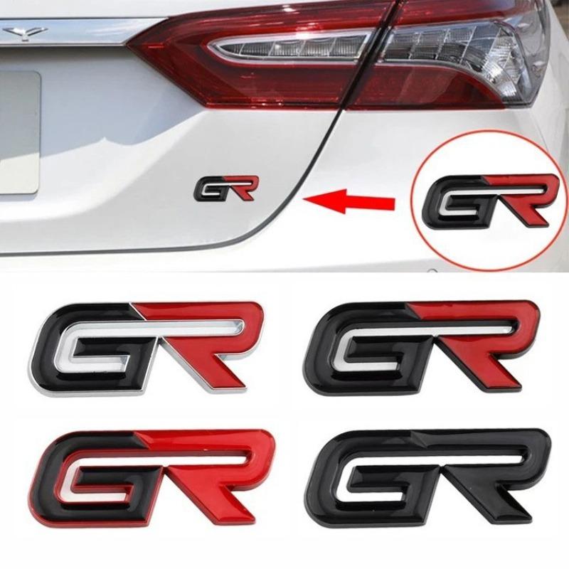 3D Metal Car Logo Emblem Badge for Toyota GR Sport C-HR RAV4 Prado Prius Avensis Front Grille Rear Trunk Sticker Accessories