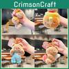 Delightful Creamy Bear Plush Keychain Cute Cartoon Character Keychain Accessory