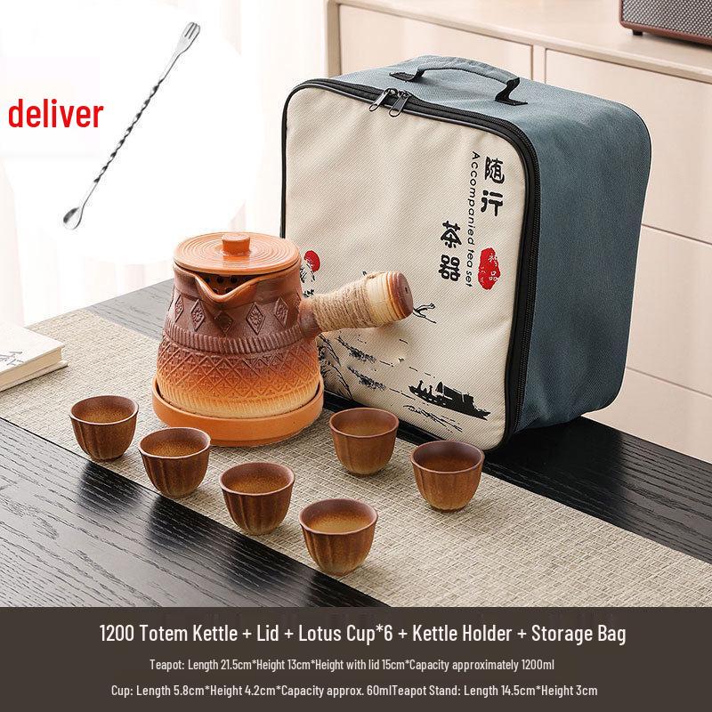 Nordic Stone Teapot Fireplace Tea Set
