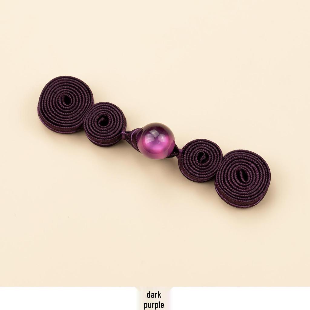 Hengmeihe Hand-Woven Cheongsam Jade Bead Gourd Buttons - Vintage Tang Suit Decorative Accessories
