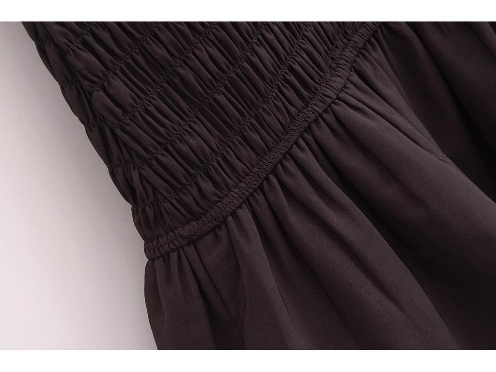 2024 Women's European & American Style Poplin Layered Short Dress