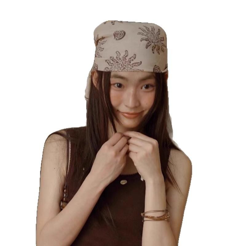 Sunflower Print Vintage Headscarf For Women Hip Hop Street Style Summer Accessory