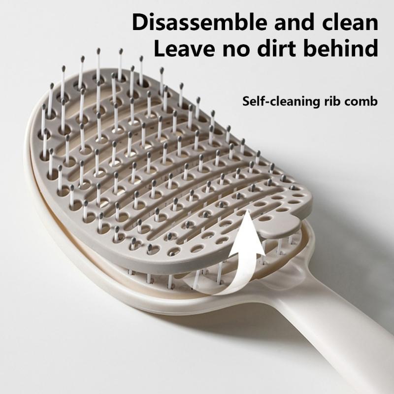 Ergonomic Detangle Hairbrush With Soft Bristles And Ventilation Hairdressing Tool Styling Comb For Faster Drying