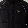 Reebok American Minimalist Trend Solid Color Comfortable Versatile Warm Letter Logo Printed Long Down Jacket Unisex Outerwear Black 24FRM201UGH0