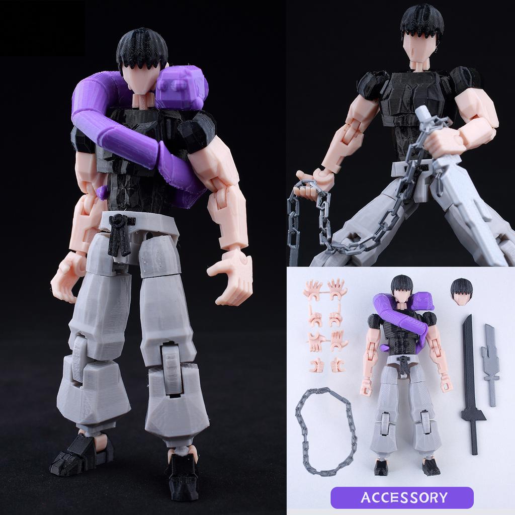 3D-gedrucktes Spielzeug Jujutsu Kaisen Actionfiguren Toji Fushiguro Dummy 13 Mehrgelenkig Posenfähig Formwandelnder Dummy 13 Anime-Modell Kinder