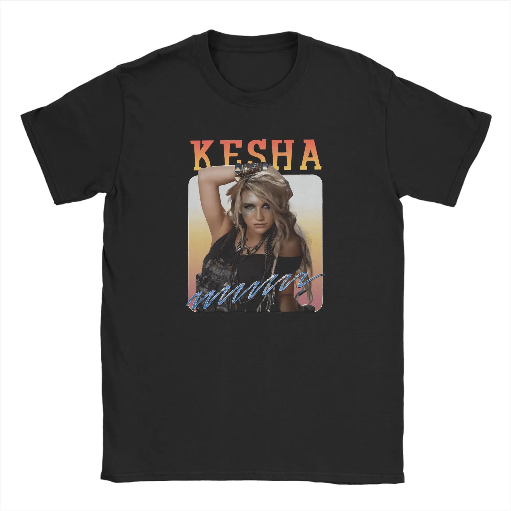 

Men Vintage Aesthetic Singer Kesha Album Graphic T Shirt Cotton Clothing Novelty Short Sleeve O Neck Soft Tee Shirt S