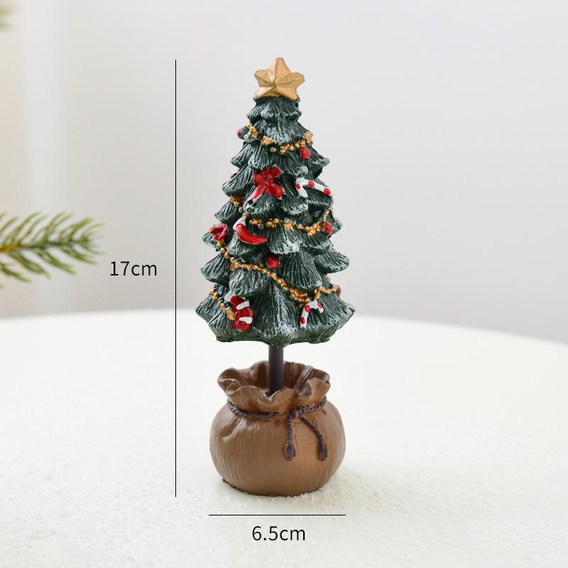 Christmas Decoration Ornaments Resin Mini Desktop Christmas Tree Ornaments Christmas Gifts Gifts