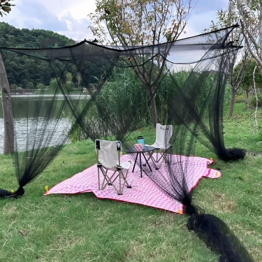 4 Corner Post Bed Tent Breathable Bed Curtains  For Full/Queen/King Indoor Outdoor