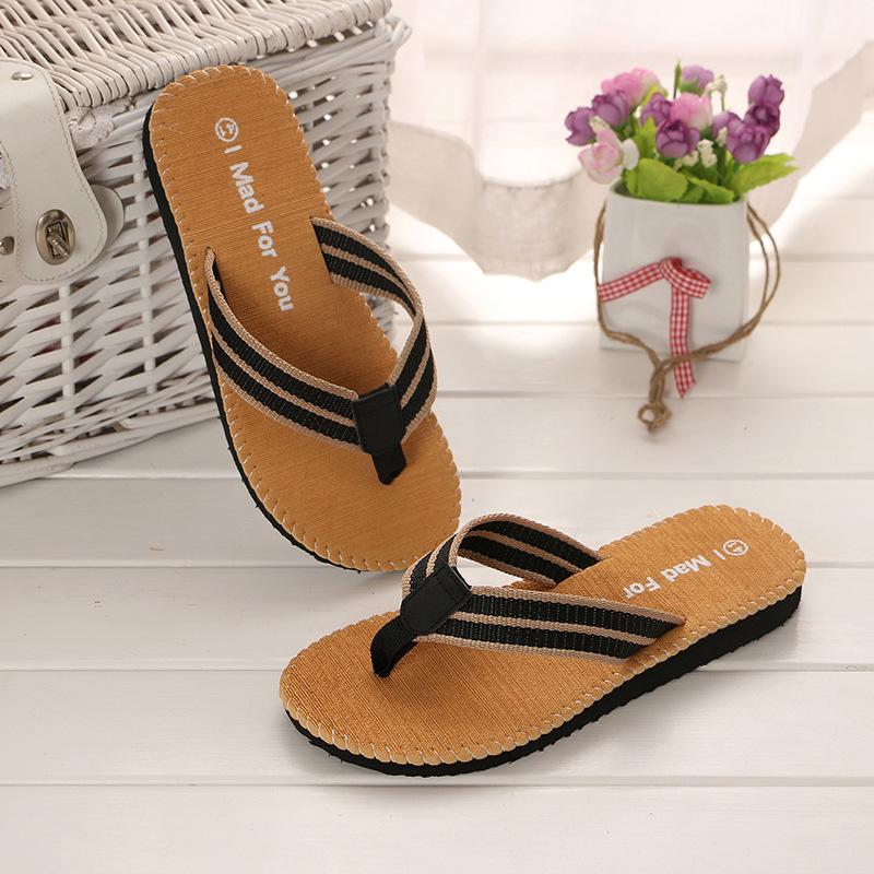 Erkekler Yaz Flip Flop plaj sandaletleri Kaymaz Kapalı Açık Rahat Düz Ayakkabı Erkekler Için Yüksek Kaliteli Ev Terlik