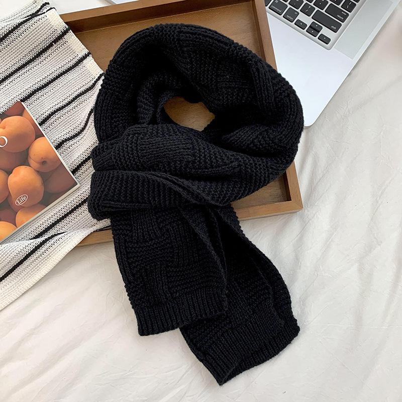 Scarf women's high-end sense autumn and winter new versatile scarf knitted wool scarf scarf