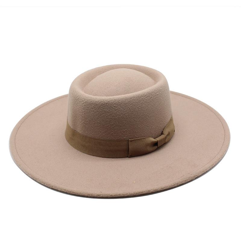 Wool Felt Fedora Hat For Men Women With Wide Brim In Classic Black For Formal Events