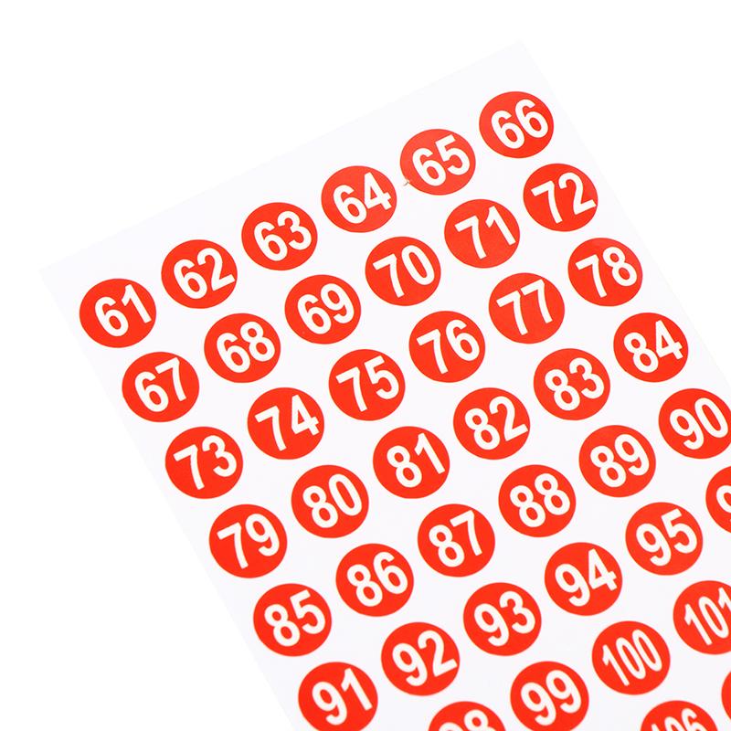 3Sheets Number Sticker 1-180 Label For Nail Polish Color Round Hologram Marking
