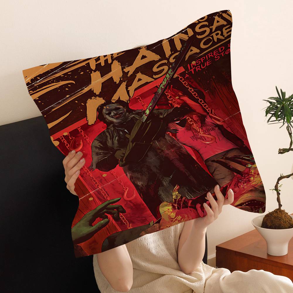 T-Texas Chainsaw Massacre Movie Cushion Cover Pillow Cover Decor Pillowcase Printed Cushion Case For Couch
