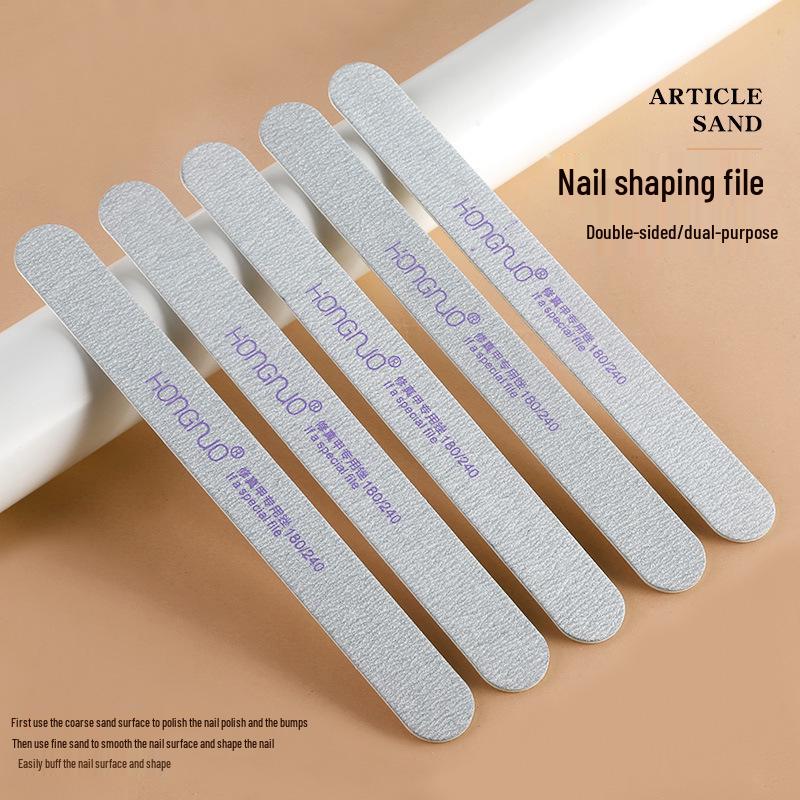 Ultra-Thin Wooden Nail File 180/240 Grit for Natural Nail Shaping