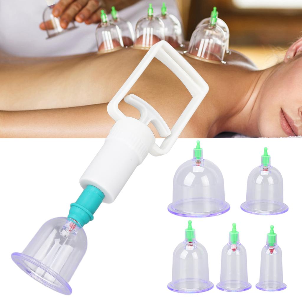 6 stücke Chinesische Schröpfen Therapie Tasse Set Akupunktur Saug Massage Vakuum Schröpfen Dosen Kit