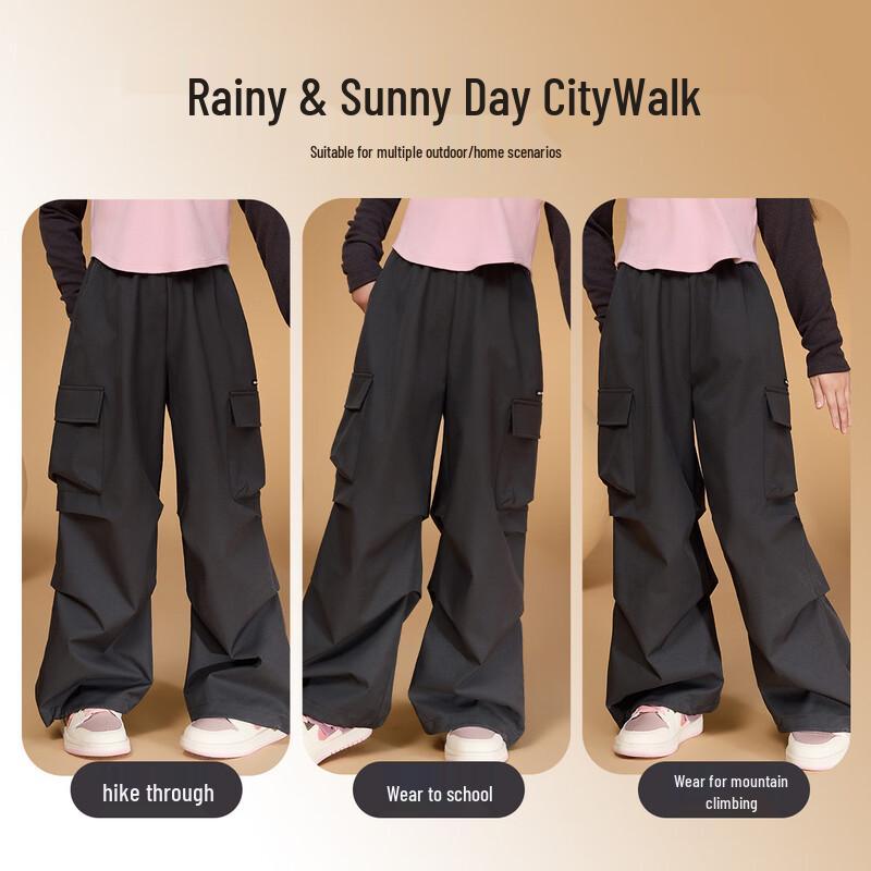 ASK JUNIOR Girls' Three-Proof Outdoor Cargo Pants