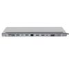 12-in-1 Dual HDMI Docking Station with Gigabit Laptop Stand and Multifunctional Base