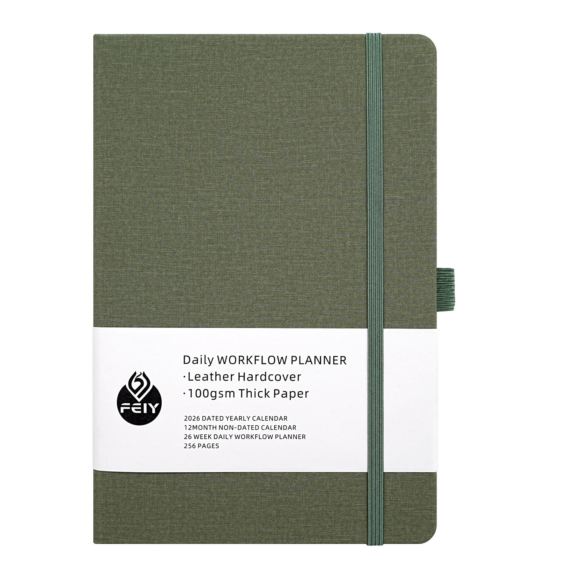 Customized A5 English Undated Planner - Weekly and Daily Notebook A5