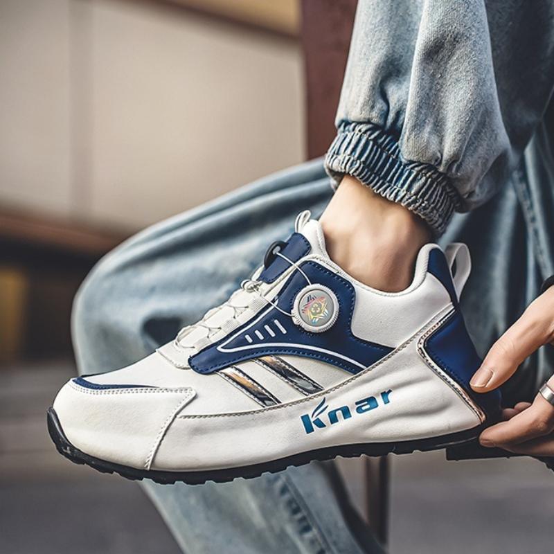 Fashion Mans New Breathable Sports Running Shoes Four Seasion Versatile Comforts Casual Shoes Fashion Rotating-button Platform Sneakers