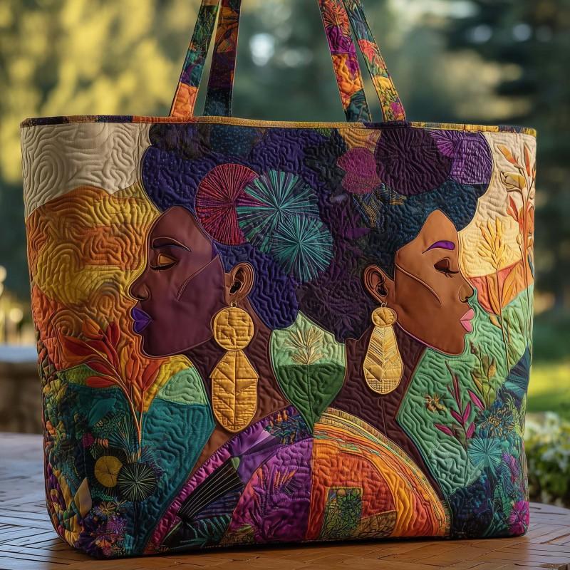 Girls Fashion Tote Bag Digital Print Quilted Shoulder Medium Size Street Style