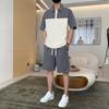 Men's Ice Silk Polo Shirt & Shorts Set