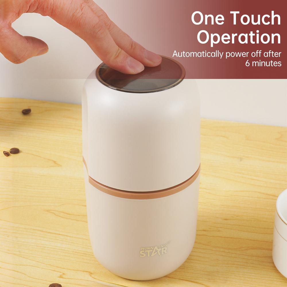 Winning Star Elektrisk kaffebønnekvern for hjemmebruk med stor kapasitet og rustfritt stålfôr