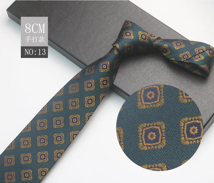 High-End Men'S Hand-Tied, Executive Meeting Banquet Officiating Wedding Best Man Personalized Pattern Long Tie