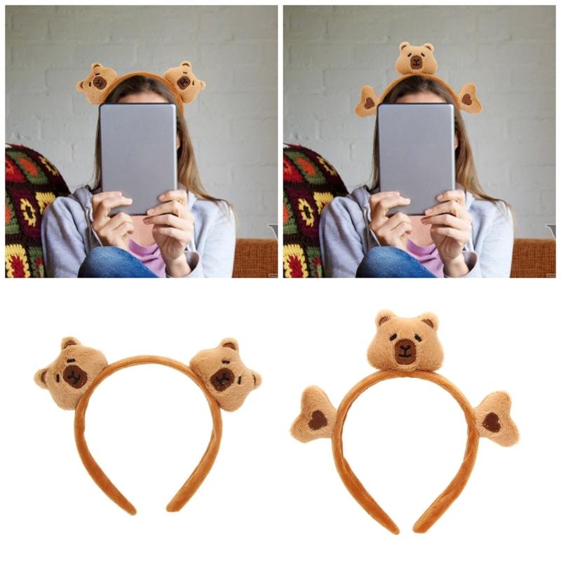 Cute Cartoon Bear Headband For Kids And Women Fashion Headwear Soft Adjustable Hair Accessory In Various Colors