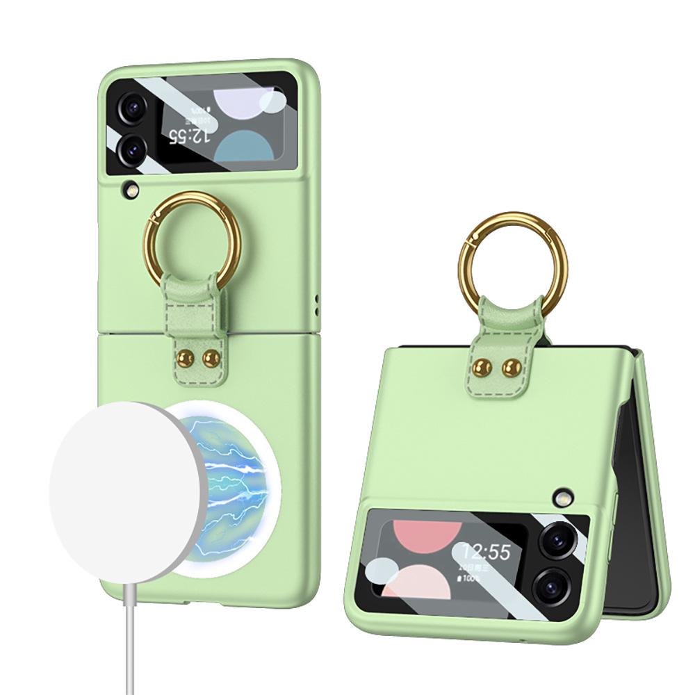 Samsung Z Flip4 Magnetic Ring Wireless Charging Phone Case - Ultra-thin, Foldable, Drop Protection Cover