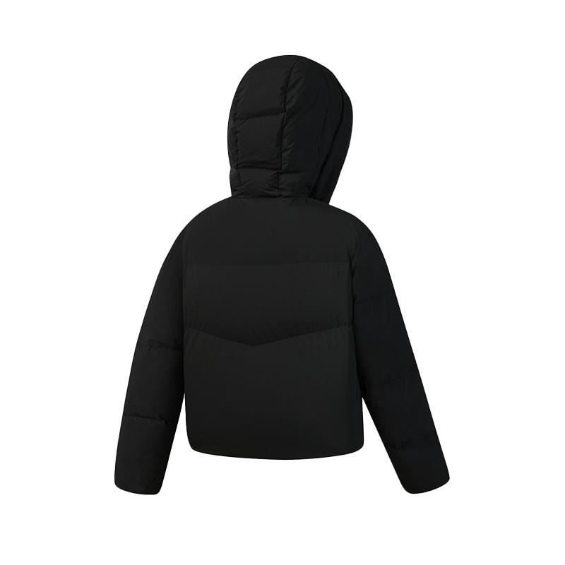 FILA Golf Series Classic Simple Casual Sports Stain-Resistant Soft Goose Down Short Hooded Jacket Women Jackets A11W545930F-BK