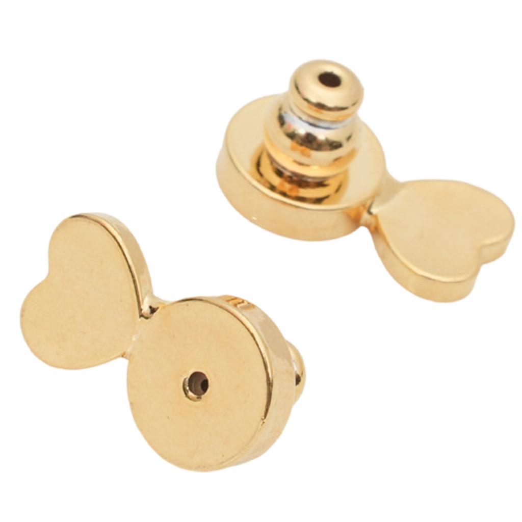 1 Paire de Supports de Boucles d'Oreilles pour Oreilles Tombantes Rehausseurs de Boucles d'Oreilles Plaqué Or Texture Cuivre Adapté aux Boucles d'Oreilles Lourdes Ajustement Sécurisé