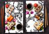 Glass Cutting Board 2X 30X52 Flowers