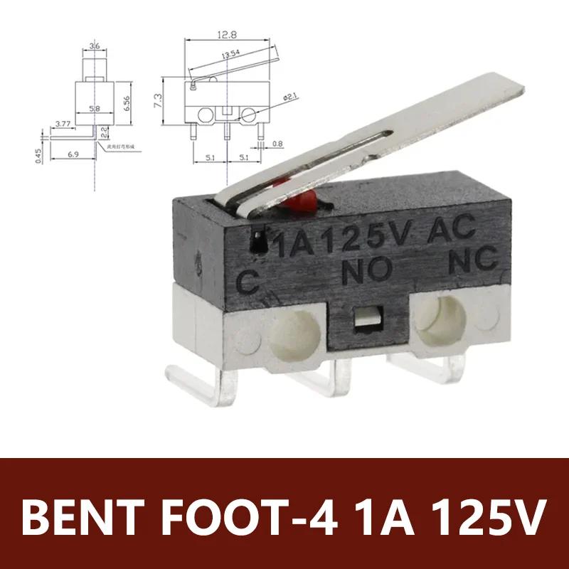 20PCS 3 Pins Mini Micro Limit Switch C NO NC PCB Terminals SPDT Roller Arc Lever Snap Action Push Micro Mouse Switches 1A 125V