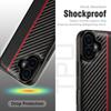 LC.IMEEKE For iPhone 16 Case Carbon Fiber Texture Leather+TPU+EVA Phone Cover