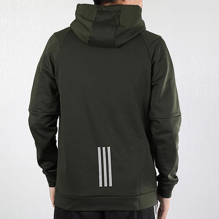 Adidas Neo Casual Sport Pullover Hoodie Men Tops Military-Green FK5810