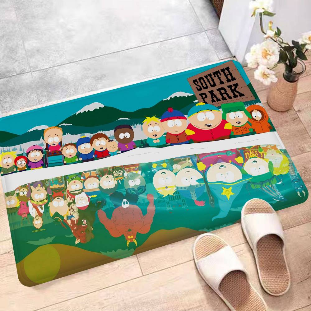 Cartoon-SouthparkS Floor Mat INS Style Soft Bedroom Floor House Laundry Room Mat Anti-skid Household Carpets