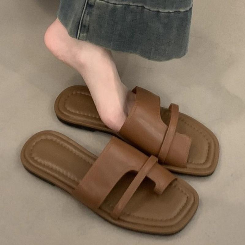 Pantoufles 2025 Pour Femmes Sandales d'Été Tongs Ballerines Rétro Chaussures de Luxe pour Femmes Pantoufles pour la Maison Pantoufles de Mode