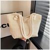Chic Straw Woven Tote: Large Capacity, Single Shoulder Bag with Fresh Underarm Design for Women