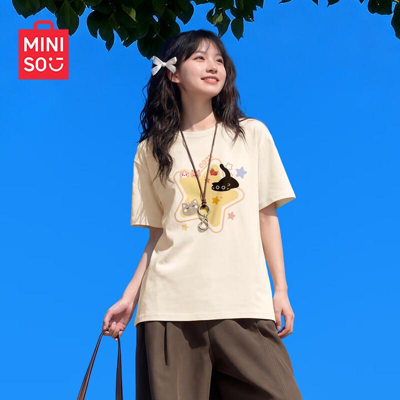 MINISO Women s Moisture-Wicking Cotton T-Shirt M