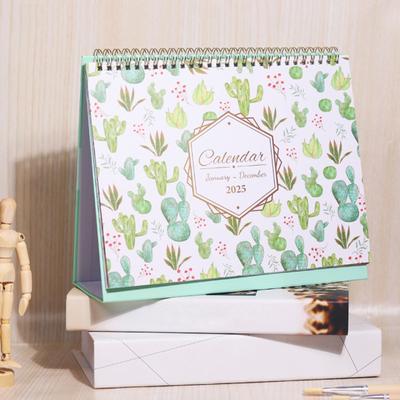 2025 Schreibtischkalender 12 Monate Stehender Flip-Kalender Desktop Stand Up Kalender Täglicher Lebensplaner
