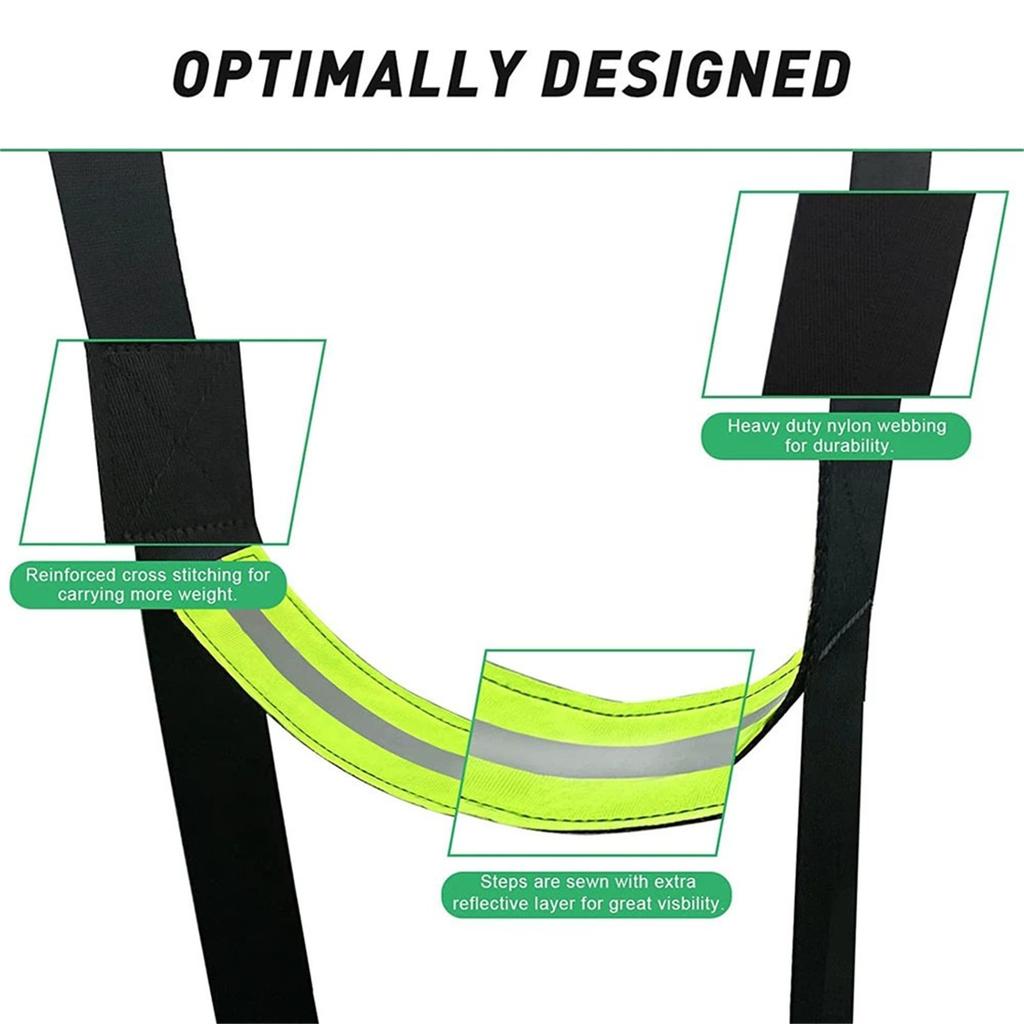 Scară Portabilă cu Trei Trepte pentru Cățărări – Scară pentru Copaci de Exterior, Frânghie de Vânătoare și Scară Multifuncțională
