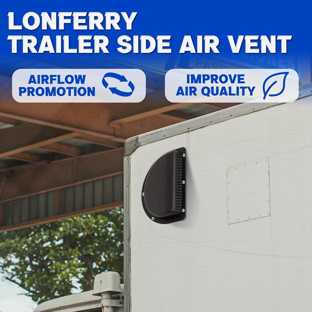 Lonffery RV Vent Covers For Trailer - Side Air Vents For ATV, Cycle, Truck, Cargo, Work Trailers