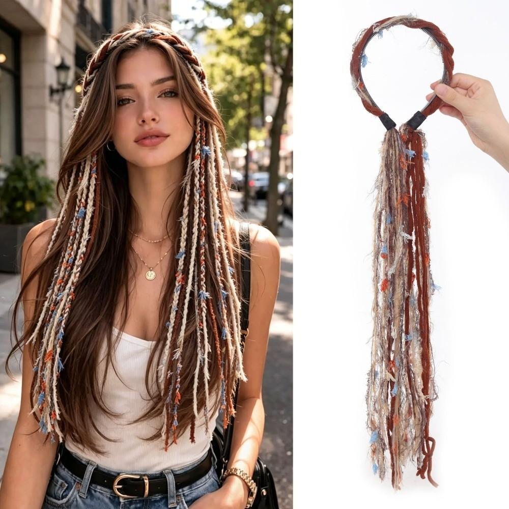Braided Design Braided Headband Colorful Tassels Fashion Headband Daily Wear