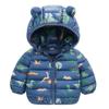 Baby Boy Hooded Lightweight Down Jacket Kids Girl Cartoon Dinosaur Zipper Coats Autumn Winter Warm Christmas Outerwear