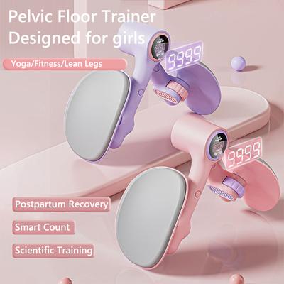 Pelvic Floor Muscle Trainer Pelvic Floor Exerciser with Counter Ergonomic Thigh Exerciser Non Slip for Women Postpartum Recovery